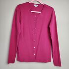 Kinross Cardigan Womens Large Pink Cashmere Elevated Basic Transitional Sweater