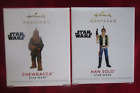 2021 Hallmark Star Wars  Miniature Han Solo And Chewbacca  Ornaments