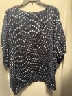 bryn WALKER Blue/White Dotted Blouse Size Small