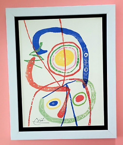 New ListingJOAN MIRO + 1971 BEAUTIFUL SIGNED PRINT MOUNTED AND FRAMED + BUY IT NOW!!