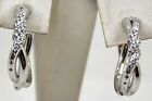 DAVID YURMAN The Crossover Collection earrings 18k white gold w/diamonds
