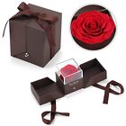 New ListingRoses Gift Preserved Real Rose with Jewelery Box, Artificial Flowers Decor Ro...