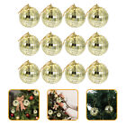 New ListingFestive Gold Disco Ball Ornaments - 12pcs - Perfect for Christmas Tree Decor