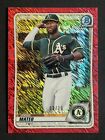 New ListingJorge Mateo 2020 Bowman Chrome Red Shimmer Refractor #/10 A’s Baltimore Orioles