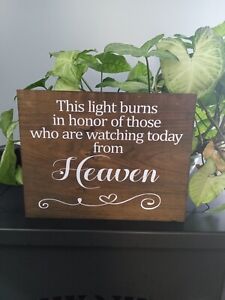 Wedding sign, This Light Burns  9x12 NEW