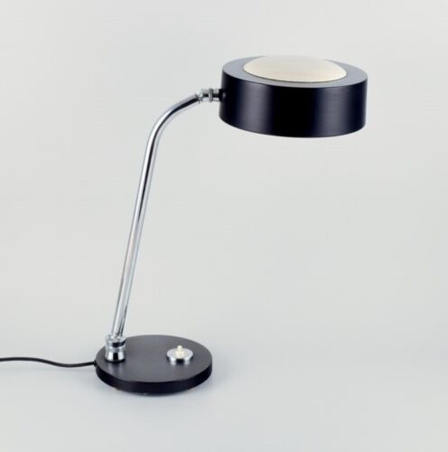 Charlotte Perriand, Jumo, French desk lamp in chrome and black lacquered metal