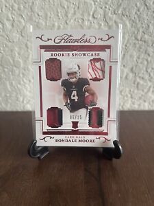 2021 Rondale Moore FLAWLESS FOOTBALL Rookie Showcase Ruby Quad Relic SN SP /15!