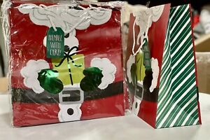 12-PC Christmas Paper Gift Bags 12x12x5