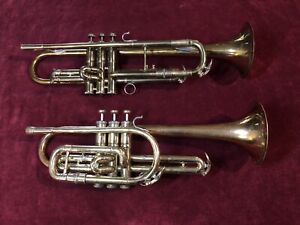 York Custom Model Trumpet & Cornet Underslung Pinky Blessing W Double Case