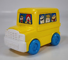 Vintage 1990s Fisher Price McDonald's Character School Bus Toddler Toy