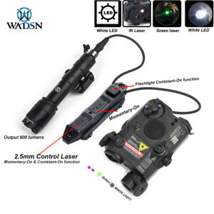 Tactical Hunting PEQ 15 UHP Green IR Dot Laser Sight M600 Flashlight Dual Switch