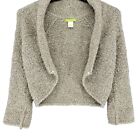 Sigrid Olsen Cardigan Bolero Cropped Wool Blend Small Jacket Open Front Sweater