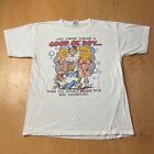 Vintage 90's Funny Beer Graphic Large White Short Sleeve T-Shirt