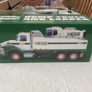 2017 Hess Truck Dump Truck and Loader New in Box NIB With Original Shipping Box