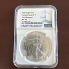 2021 NGC MS70 Heraldic Eagle T-1 Early Releases American Silver Eagle