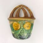 Roseville Vintage Pottery Sunflower Wall Pocket, Shape 1265-7