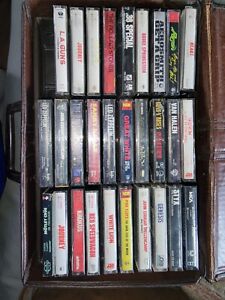 Lot 90 Classic Heavy Rock Metal Progressive 70's, 80's, 90's Cassette Tapes Rare