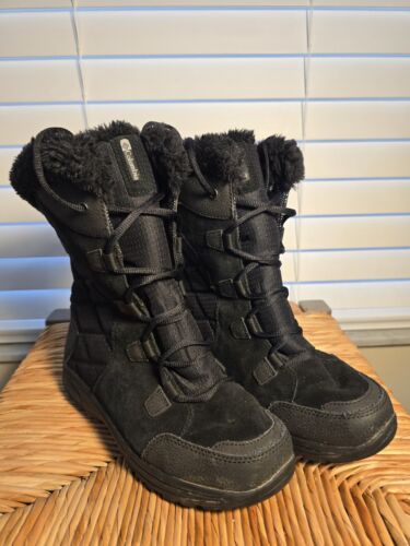 Columbia Ice Maiden II Snow Boots, Black, Women's Size 8 US,  6 UK. Waterproof.