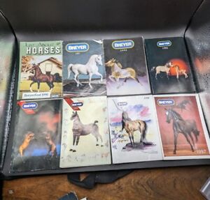 Breyer Horse lot of 8 vintage catalogs brochures 1990-1997 box inserts Checklist