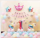 Unicorn Happy Birthday Decorations Set Hot Theme Party Supplies Banner Balloons
