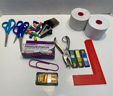 Various Office Supply Lot Erasers Pencil Staples Remover Post Its Scissors