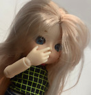 BJD Mini 6” Girl Doll 1/8  blonde Hair Small Unknown Brand Ball Jointed Plastic