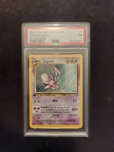 Espeon 1st Edition HOLO, ENG 1/75 Neo Discovery, PSA 1 Poor
