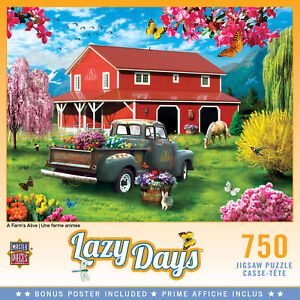 MasterPieces Lazy Days - A Farm's Alive 750 Piece Jigsaw Puzzle