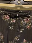 Sag harbor Long Full Button Front Skirt 100% Rayon LARGE Fabric Covered Buttons