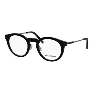 Salvatore Ferragamo SF 2906 001 Black Metal Round Eyeglasses 48mm
