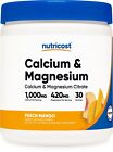 Nutricost Calcium Magnesium Powder (Peach Mango, 30 Servings) - Non-GMO