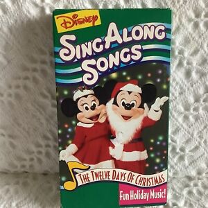 Disney Sing Along Songs The Twelve Days Of Christmas VHS Video Mickey & Minnie