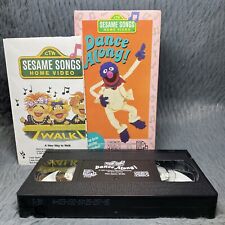 Sesame Street: Dance Along Grover VHS 1990 Random House Video Song Lyric Poster