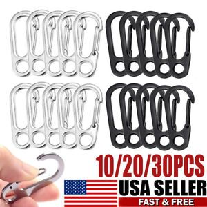 10/20/30x Aluminum Mini Spring Carabiner Clip Keychain Snap Outdoor Camping Hook