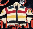 Vintage 70s LL Bean Hudson Bay Striped Wool Sweater Jacket