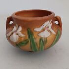 New ListingVTG Roseville Iris Vase Art Pottery Pink 2 Handled Jardinier Unmarked VGC
