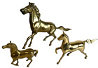 New ListingLot of 3 Vintage Hollywood Regency Style Brass Horses Metal Animal Figurines