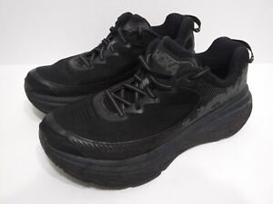 Hoka One One Women's Size 8.5 Bondi 5 Running Shoes Triple Black 1014759 BANT