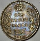 New Listing1903 B INCUSE BRITISH INDIA EDWARD VII RUPEE KM-508 COLONIAL SILVER TONED COIN