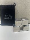 New ListingJack Daniels Whiskey Stones Steel Ice Cubes Set Of 4 Cubes With Pouch! Fast Ship