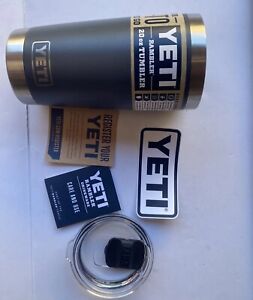 YETI Rambler 20 oz Charcoal BPA Free Tumbler with MagSlider Lid