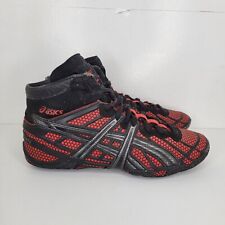 Asics Dan Gable Ultimate Wrestling Shoes J900Y Men's Size 8 Red /Black MMA RARE.