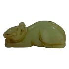 Old Mongolian Chinese year of rat in natural jade animal Figure Carving Mouse
