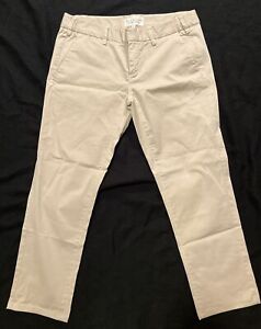 Nili Lotan Cotton Paris Pants Size 2 Beige Women Trousers Made USA EUC