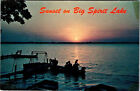Postcard PIER SCENE Spirit Lake Iowa IA AK2624