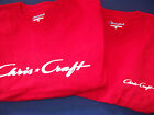 Two Red Chris Craft Screen Printed Champion T-Shirts 6.1 oz. Heavy Cotton Boat