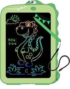 LCD Drawing Tablet Dinosaur Doodle Toys for Kids 3-9 Year Old Boys gifts (Green)