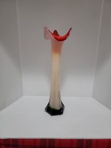 New ListingArt Glass Murano Inspired Jack In the Pulpit 14 Inches Tall