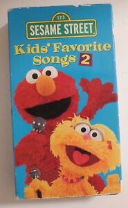 123 ~ SESAME STREET ~ KIDS' FAVORITE SONGS 2 ~ VHS, 2001 ~ SLIPSLEEVE ~ 1+ SHIP