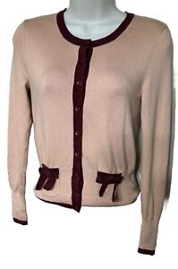 Vintage Jesire Cashmere/  Silk Womens Size Petite XS PINK Cardigan Sweater
